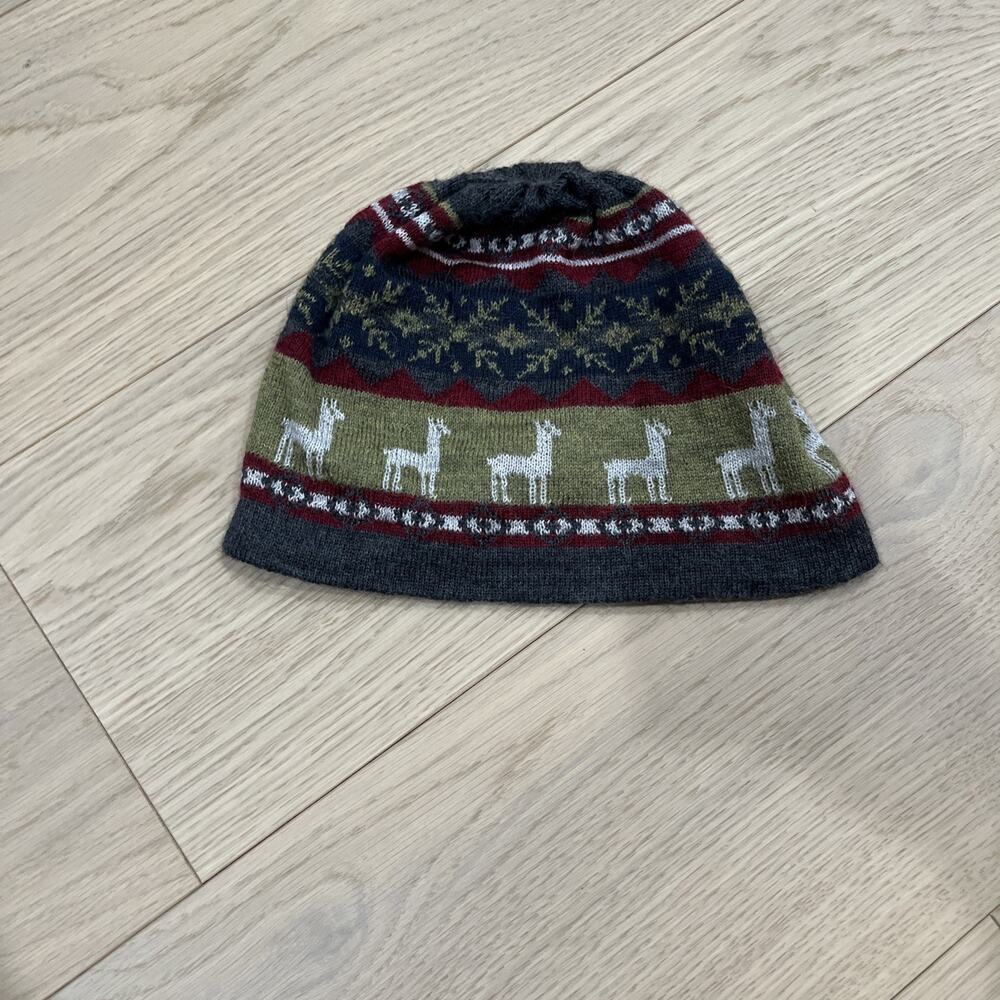 PERU PERUVIAN ALPACA HANDMADE SOFT KNIT BEANIE HAT
